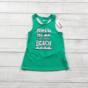 Epic Threads Kids Tank Top “Follow Me to the Beach” Graphic Racerback NWT Small